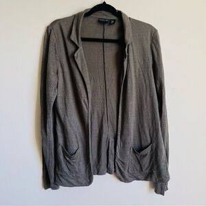 Rachel Zoe Green 100% Linen Open Cardigan Collared Medium